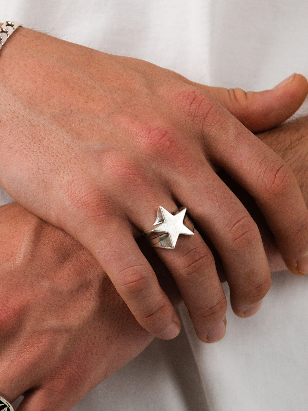 twojeys shooting star ring silver