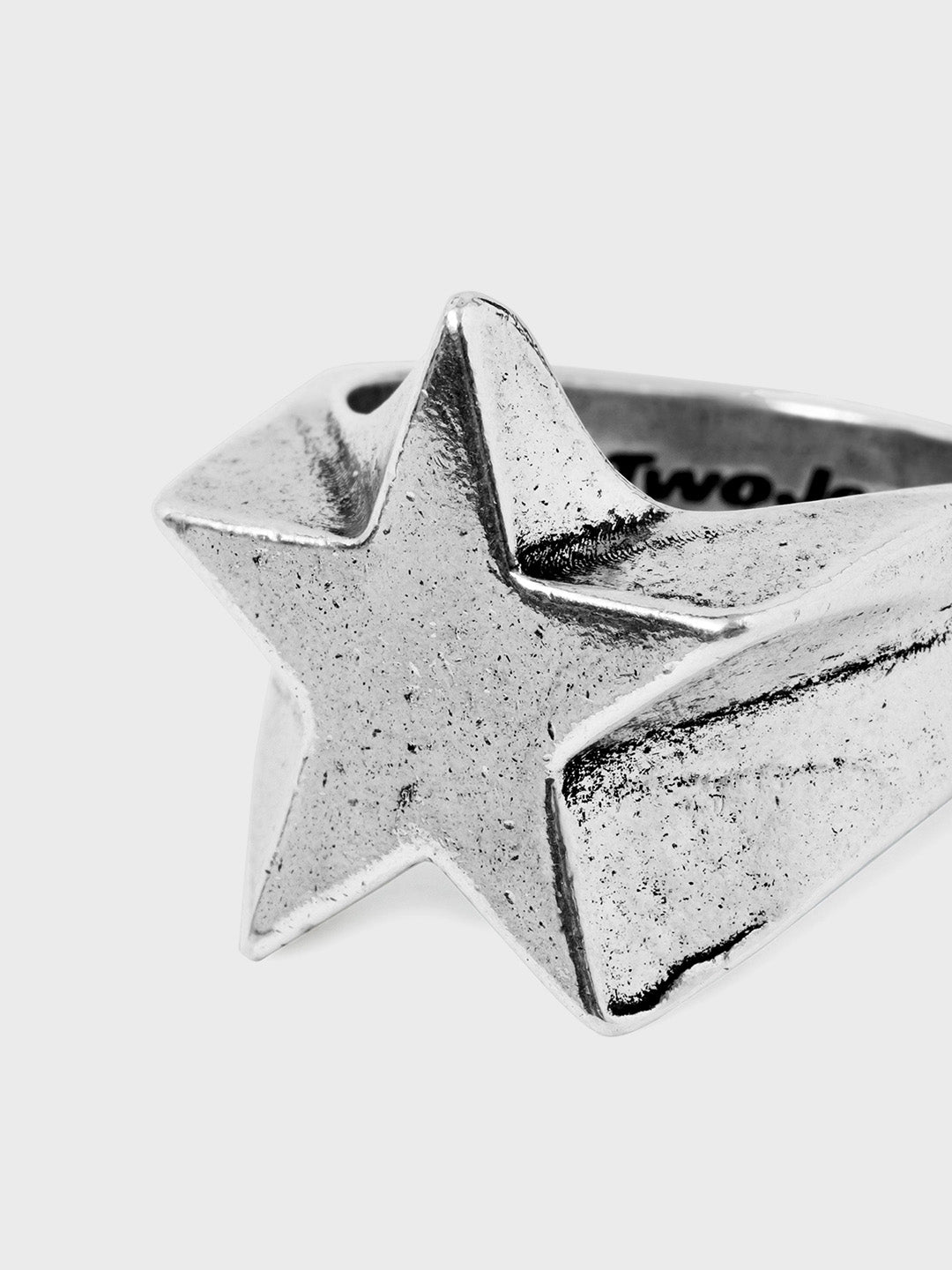 twojeys shooting star ring silver