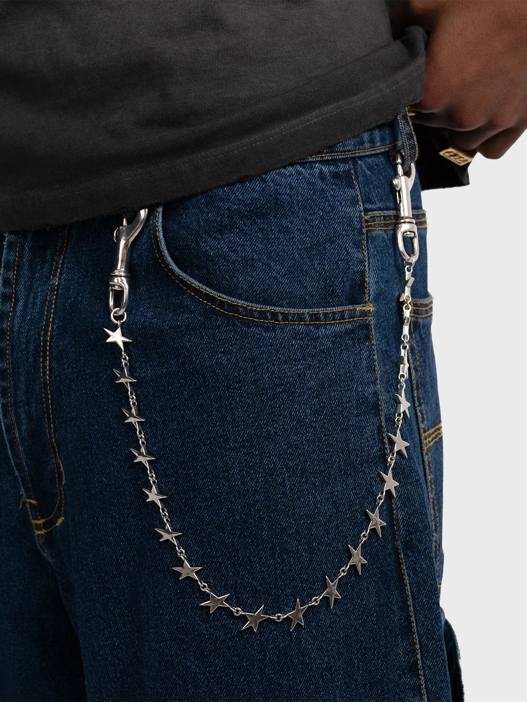 TwoJeys Stars Pant Chain Silver – aan jeans