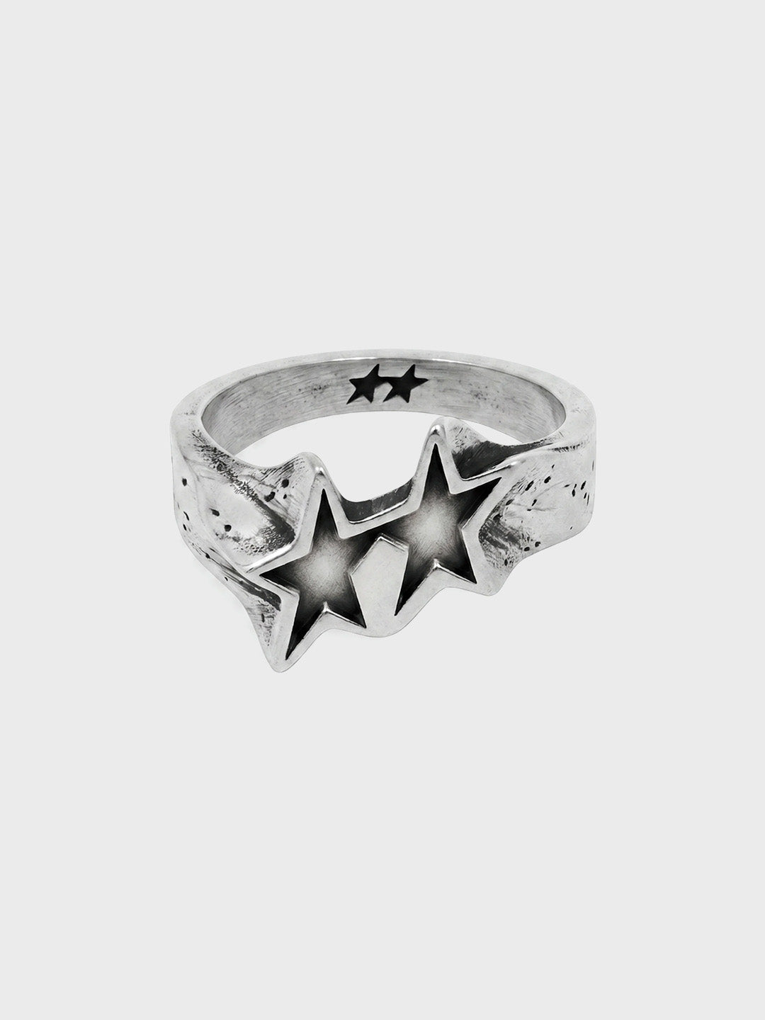 TwoJeys Tilted Icon Ring Silver – voorkant