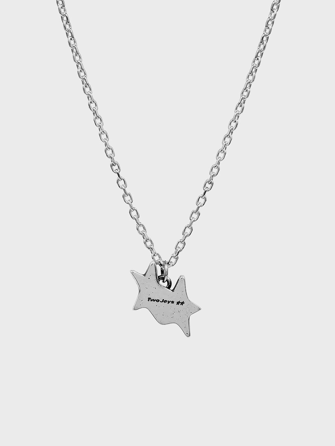TwoJeys Tilted Necklace Silver – achterkant