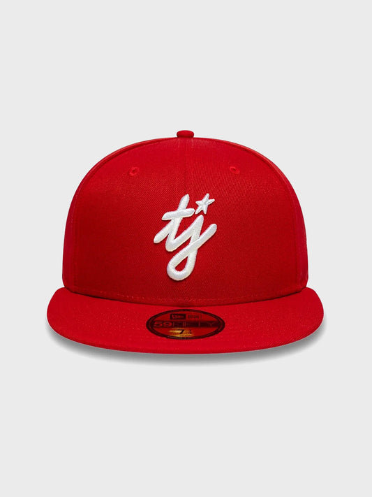 Twojeys x New Era 59Fifty Fitted Cap Red – product voorkant