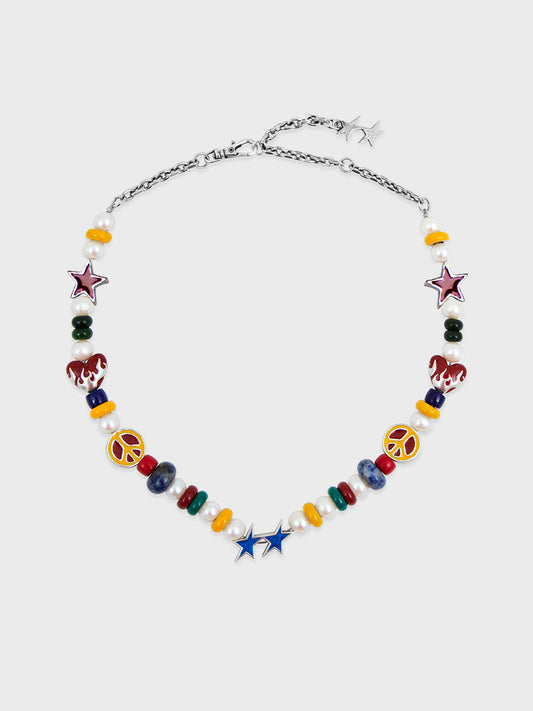 TwoJeys Yin Yang Flame Necklace Multi – volledige ketting packshot