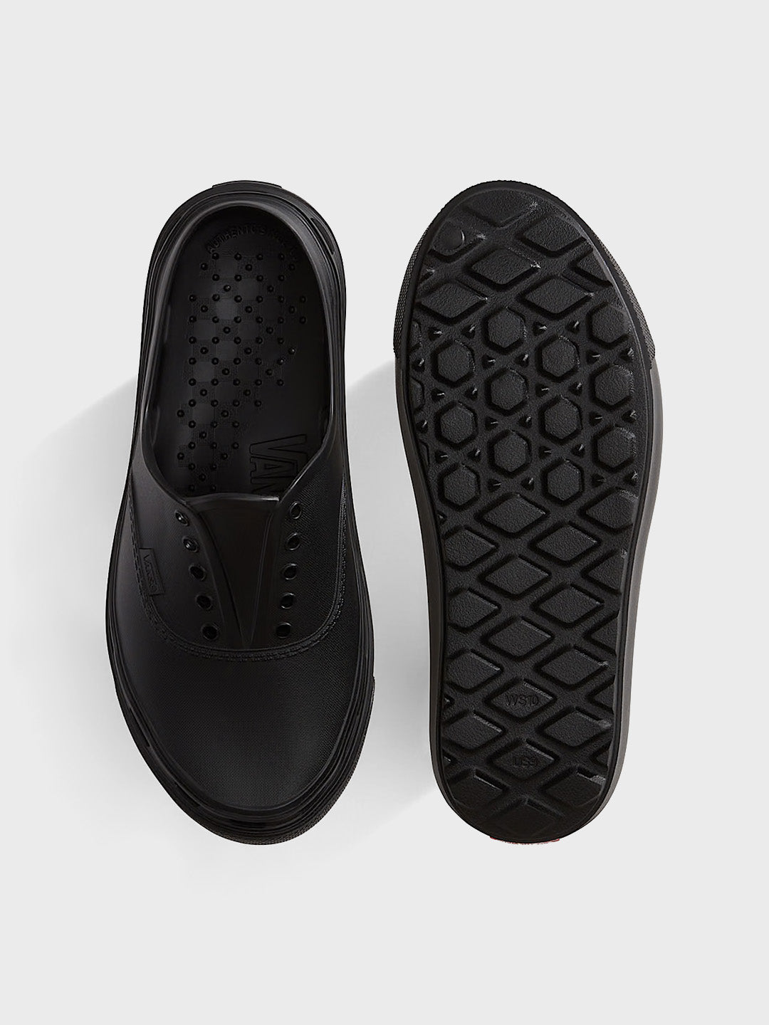 Vans Authentic Foam Mule Black – VN000EJ9BLK – bovenkant en onderkant