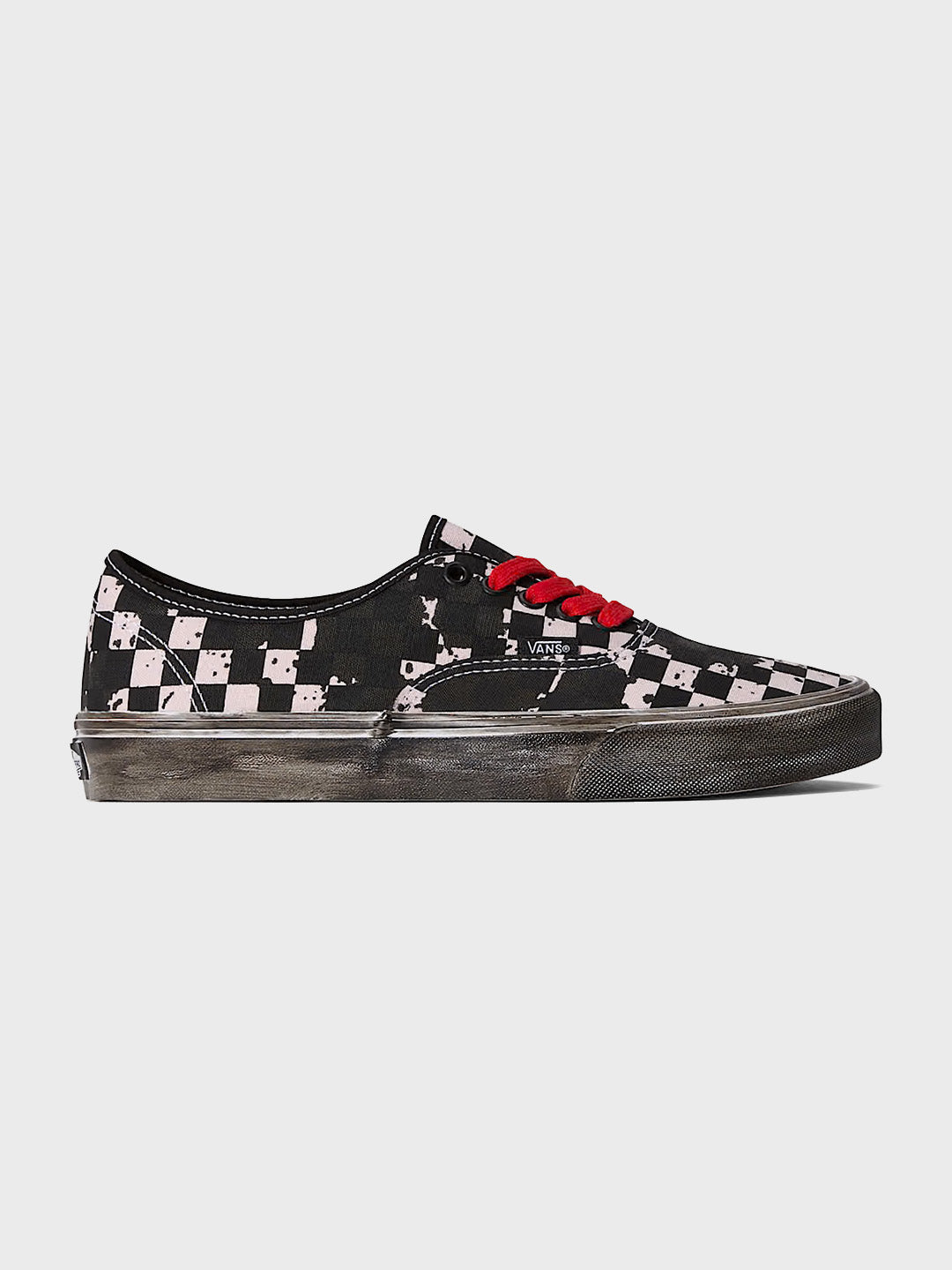 Vans Authentic Over Dye Sneakers Black/Red - VN000D7Y458 - zijkant
