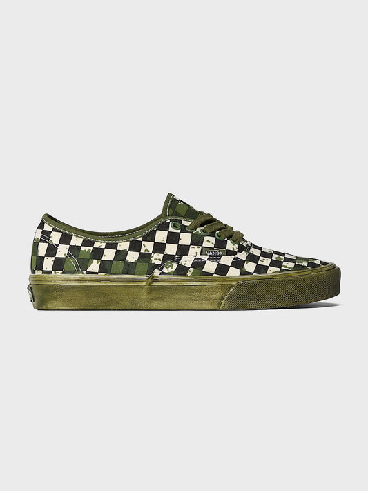 Vans Authentic Over Dye Sneakers Green - VN000D7YCX3 - zijkant