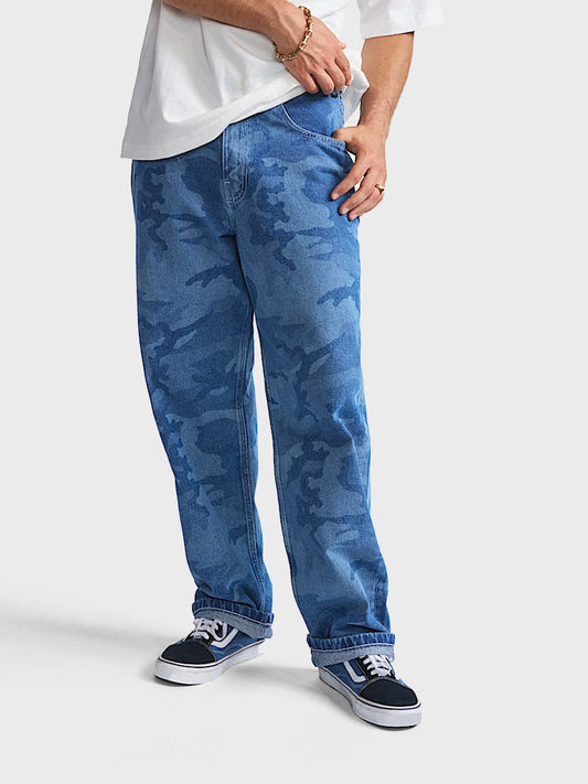Vans Check-5 Camo Print Jeans Blue voorkant