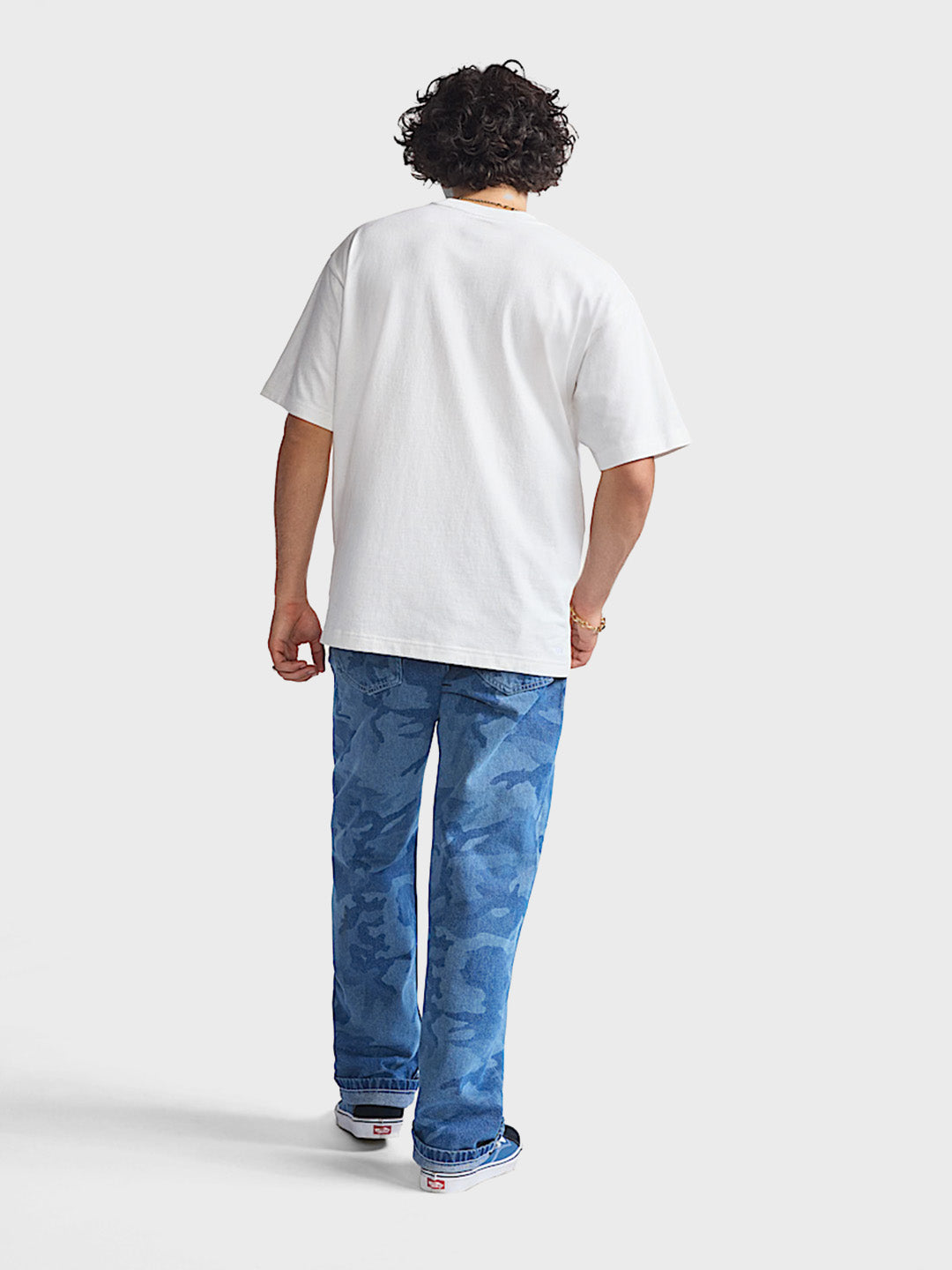 Vans Check-5 Camo Print Jeans Blue achterkant