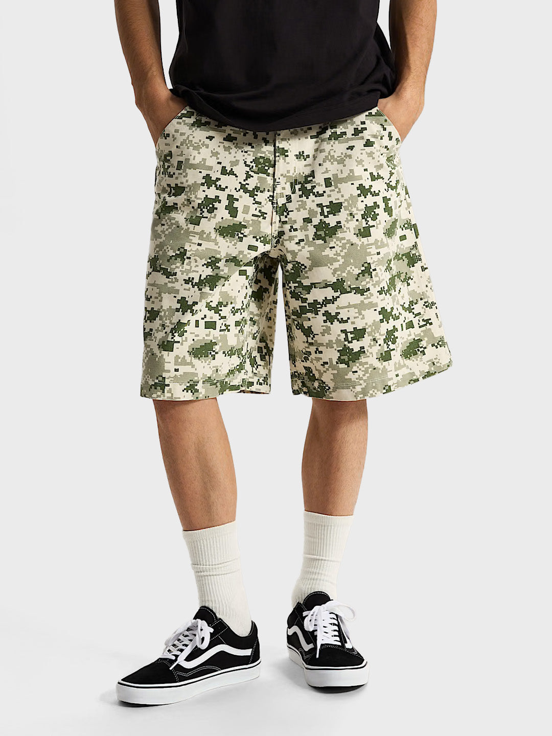 Vans Check-5 Denim Shorts Digi Camo - model voorkant