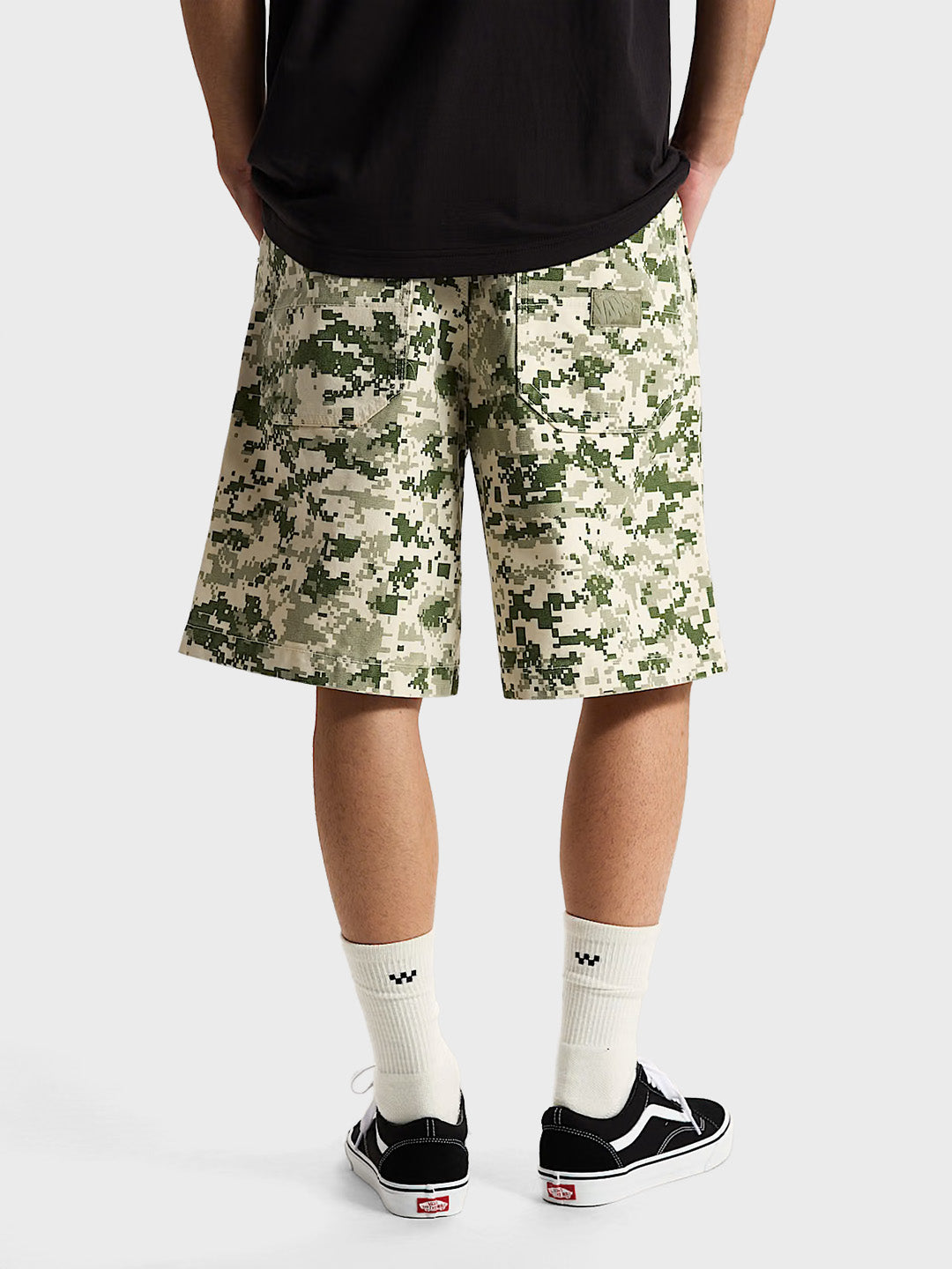Vans Check-5 Denim Shorts Digi Camo - model achterkant