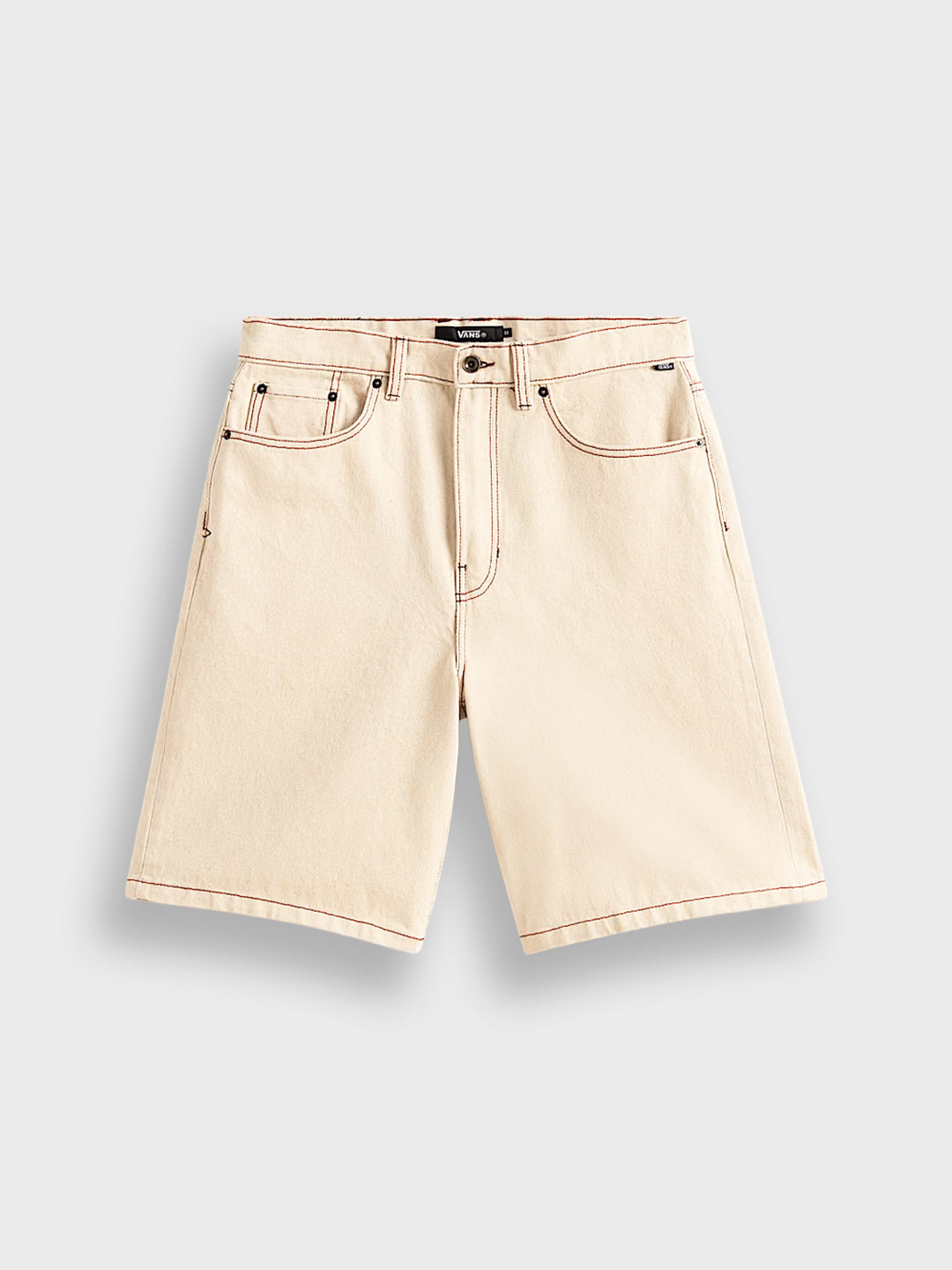 Vans Check-5 Denim Shorts Natural Seed - voorkant