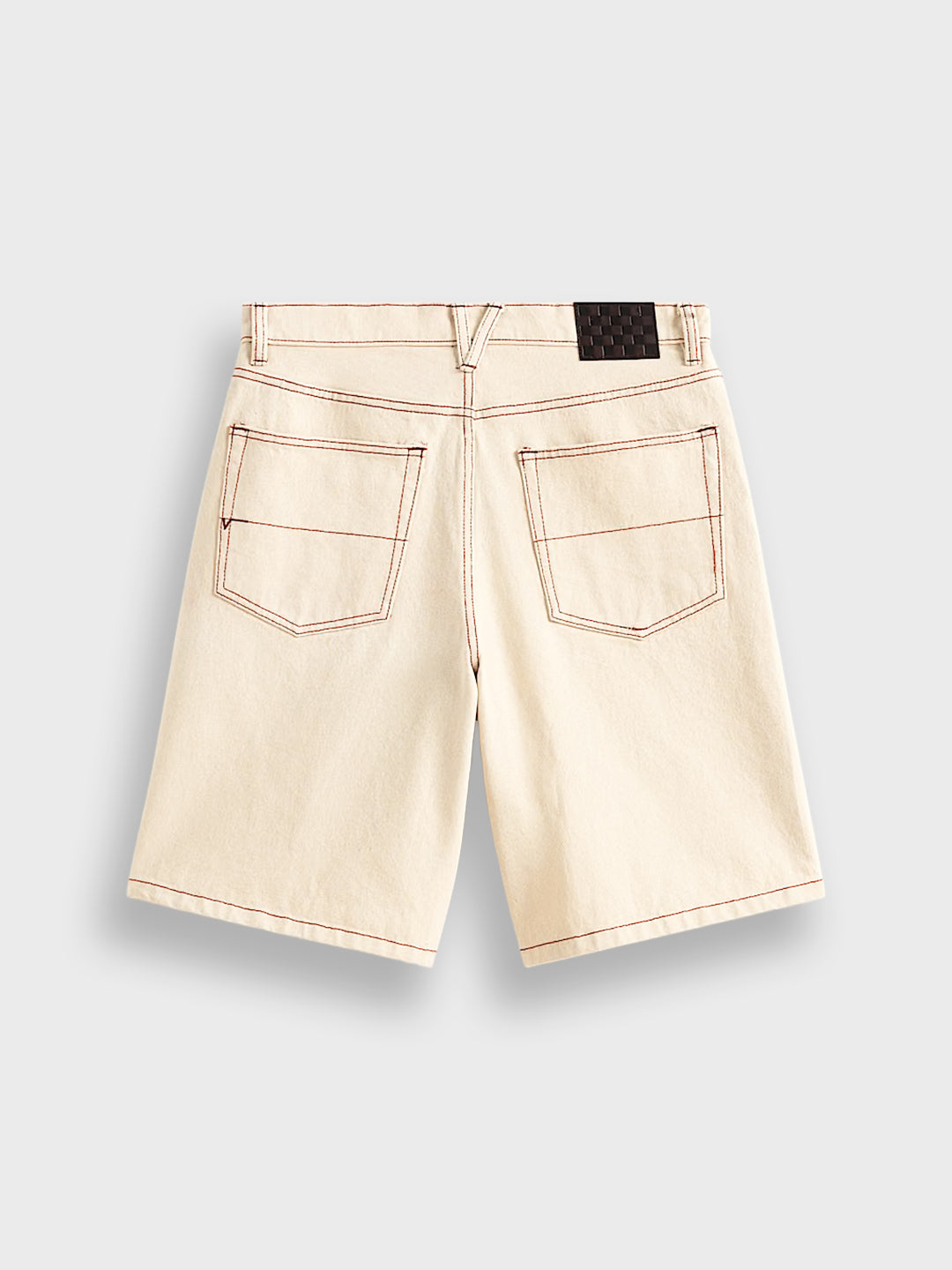 Vans Check-5 Denim Shorts Natural Seed - achterkant