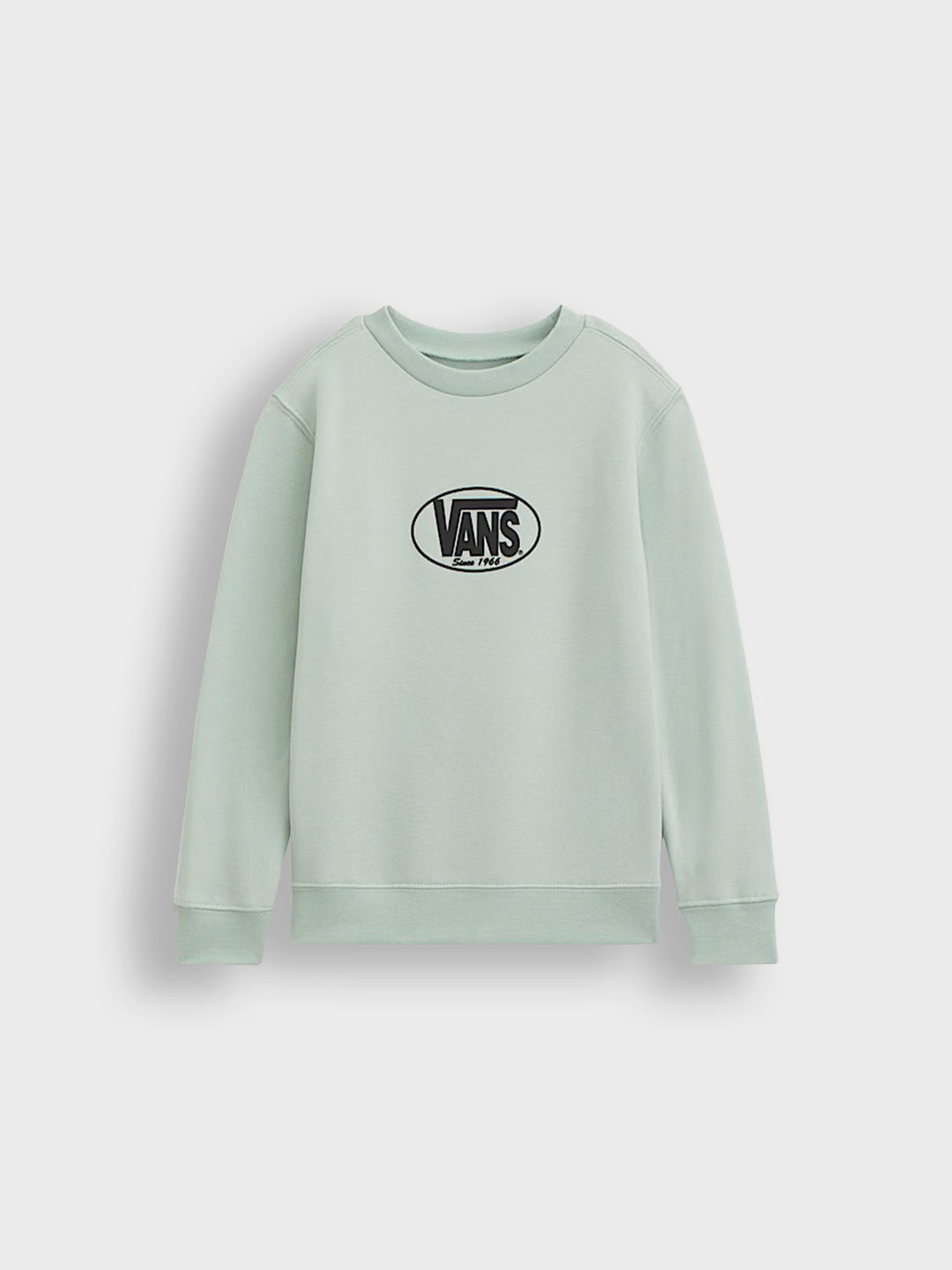 Vans Classic Oval Kids Crewneck Sweater Light Green – voorkant