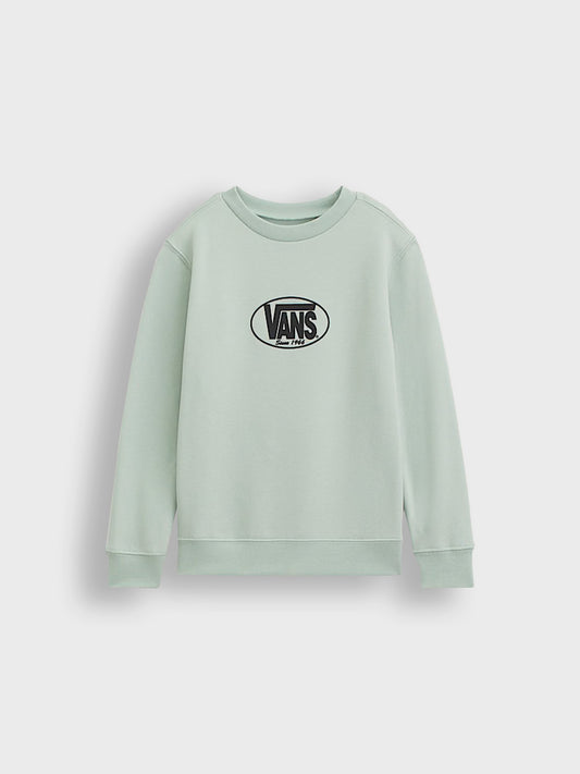 Vans Classic Oval Kids Crewneck Sweater Light Green – voorkant