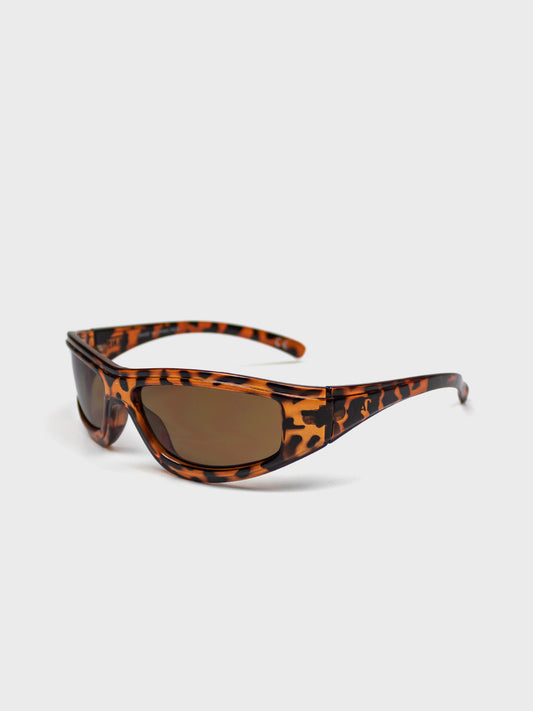 Vans Felix zonnebril in tortoise vanaf schuin vooraanzicht
