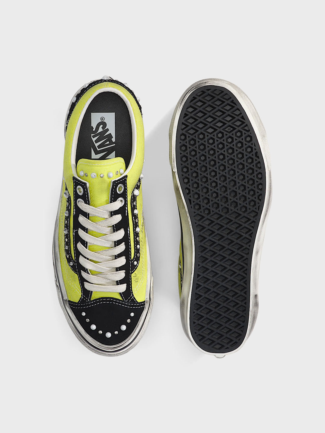 Vans LX Old Skool 36 Pearlized sneakers Black/Fluro Lime – VN000E8VHHC – upper en zool