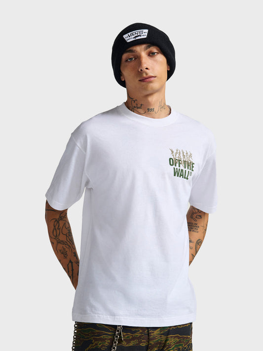 Vans Metal Wall T-Shirt White – model voorkant