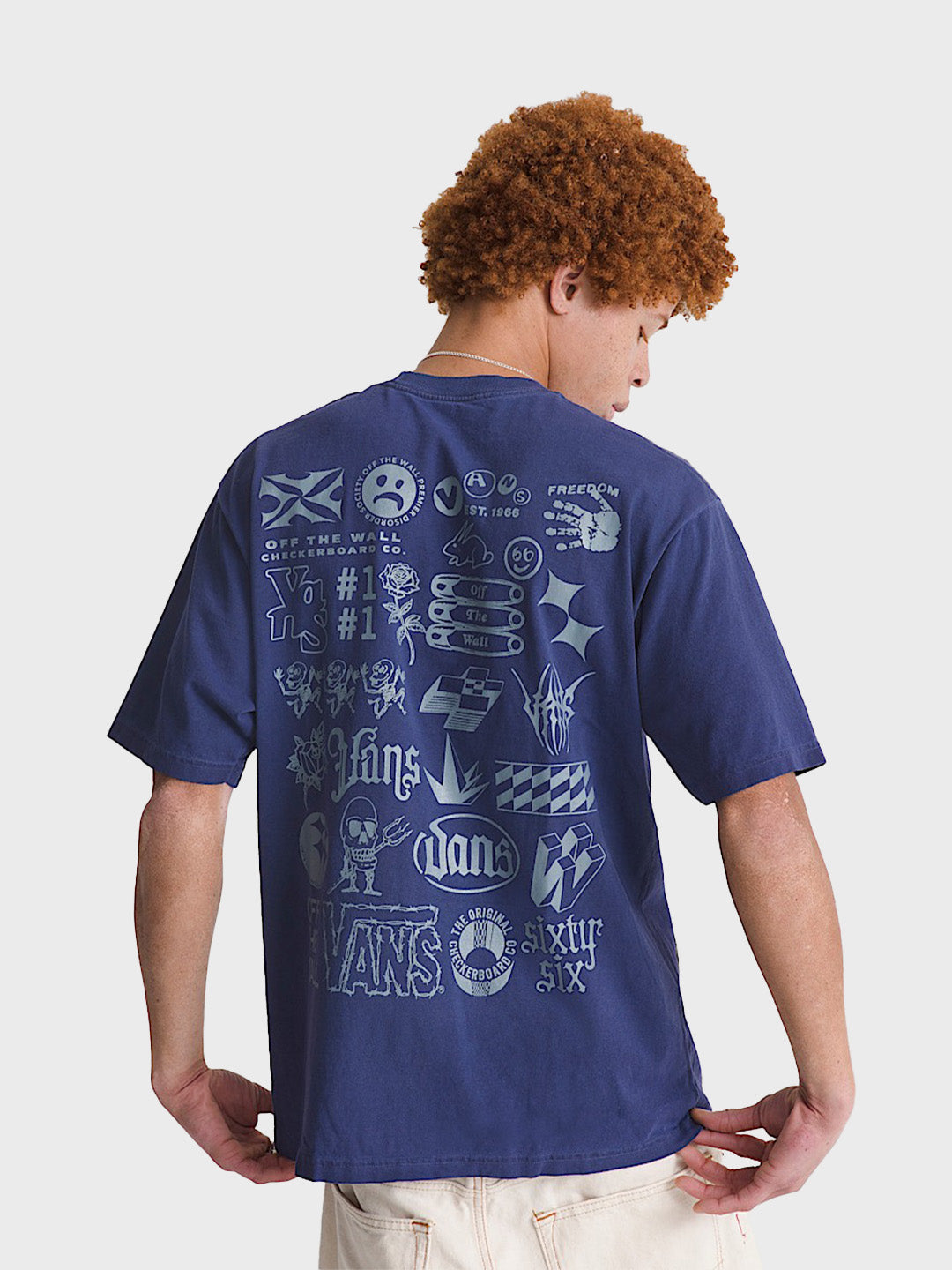 Vans Mixed Lot T-Shirt Deep Twilight model achterkant