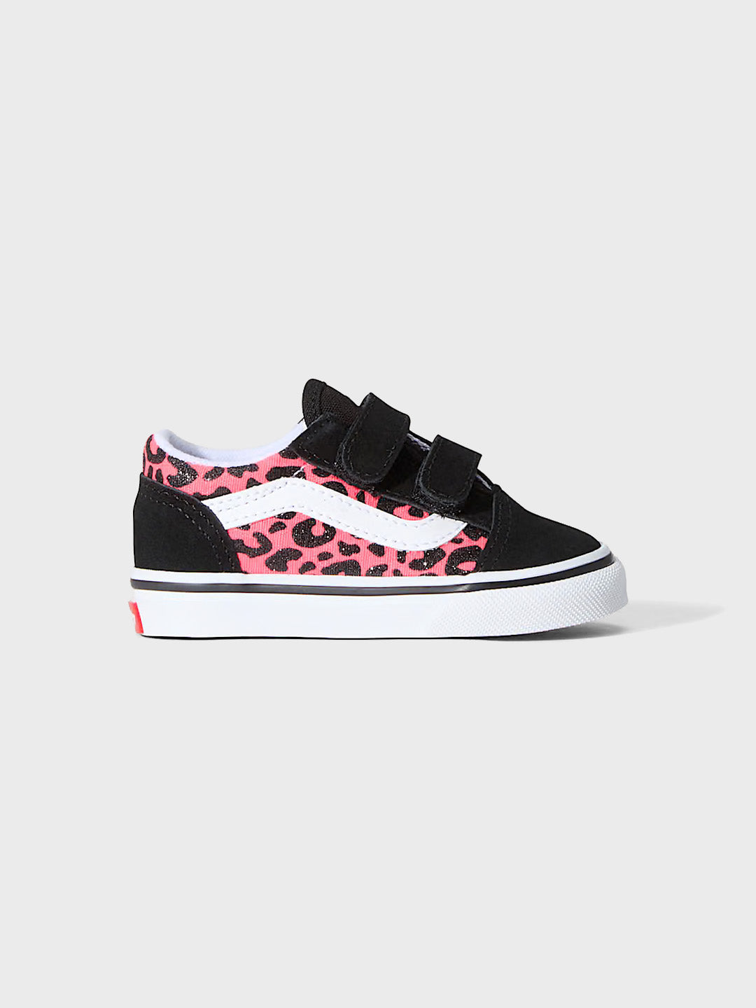 Vans Old Skool (TD) Kinderschoenen Glitter Leopard Pink - zijkant