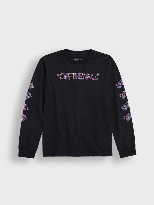 Vans Scribble Kids Longsleeve T-Shirt zwart voorkant