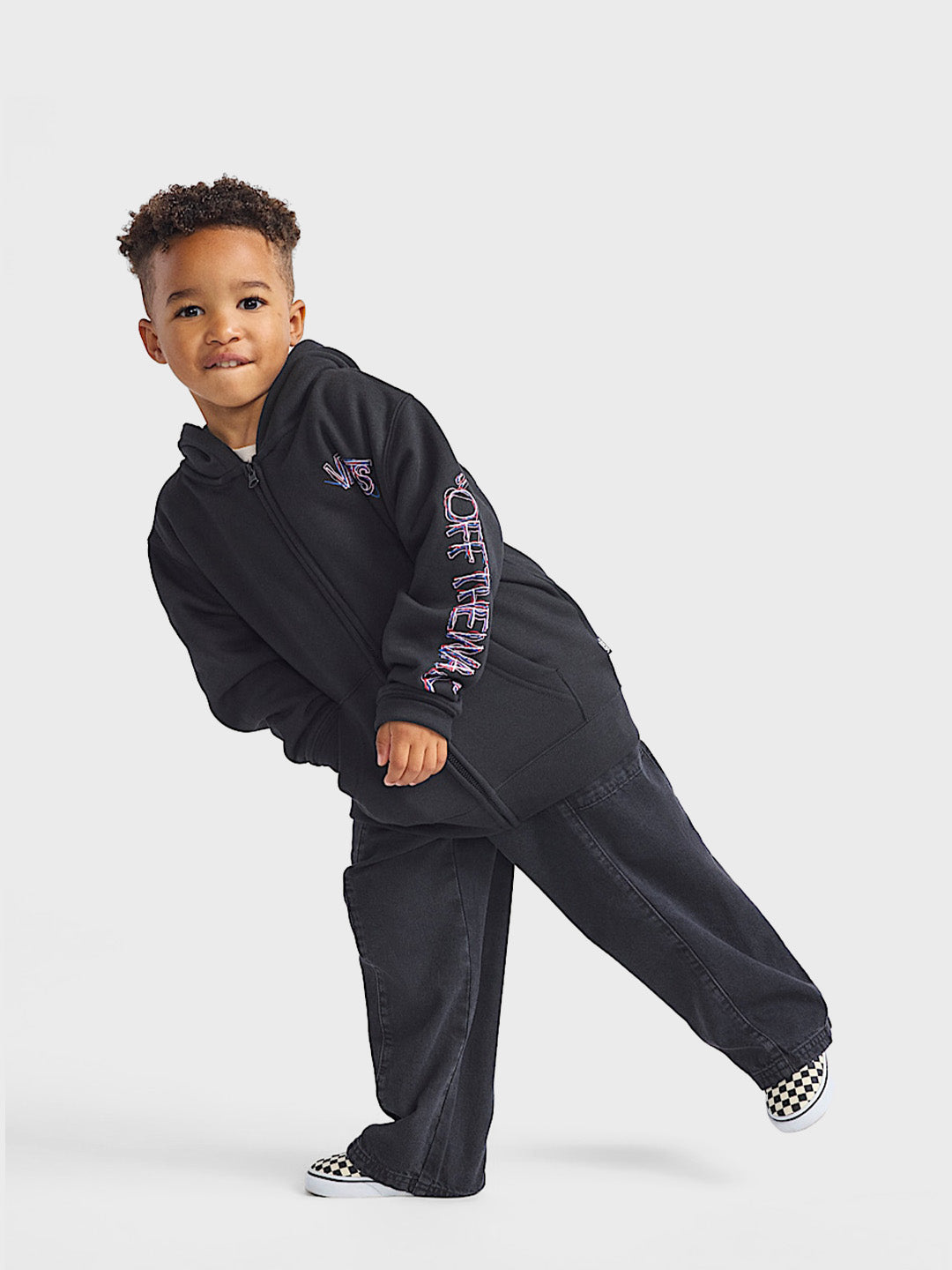 Vans Scribbled Zip Hoodie Black