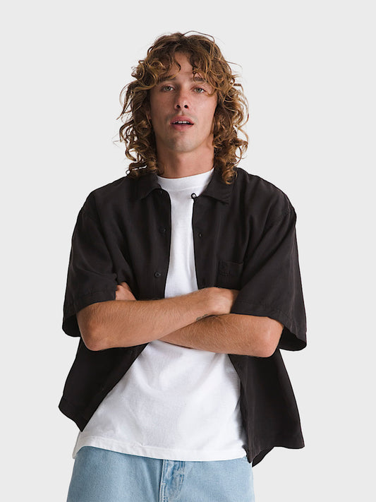 Vans Van Doren Check Camp Shirt Black - voorkant model