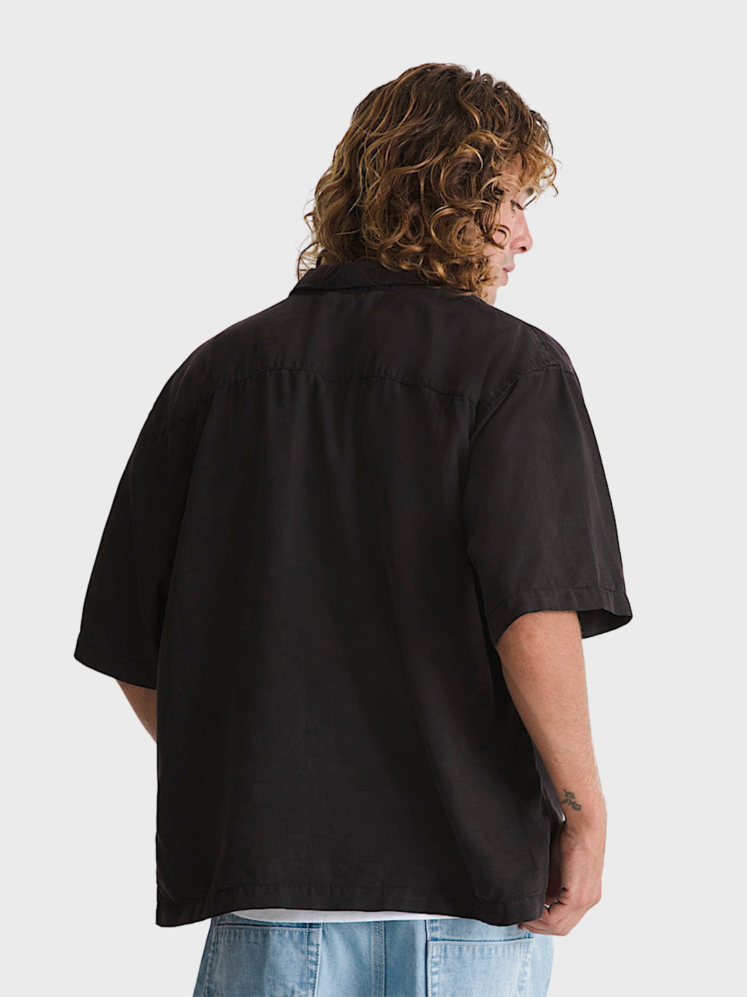 Vans Van Doren Check Camp Shirt Black - achterkant model