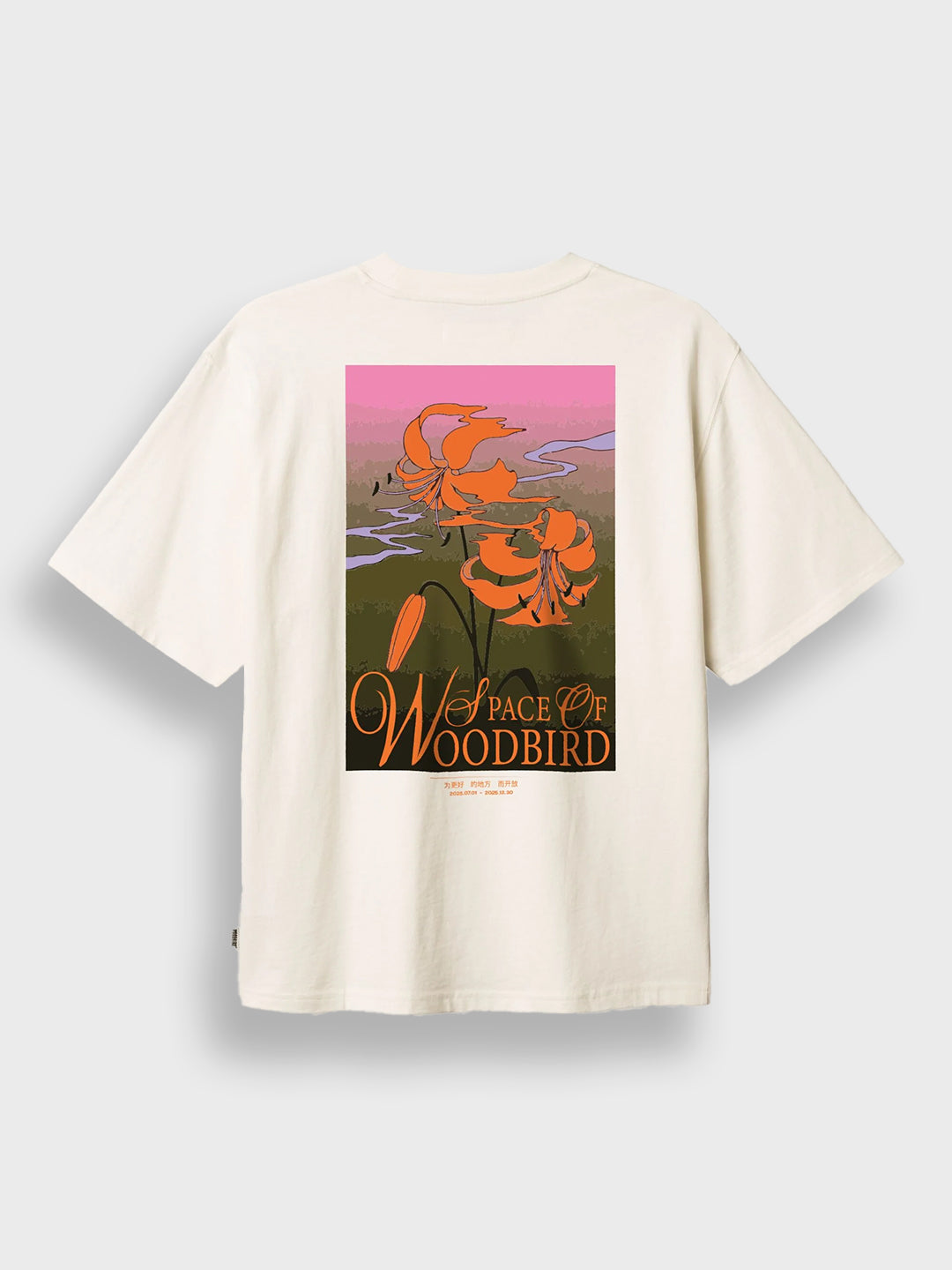 Woodbird off white t-shirt – packshot achterkant