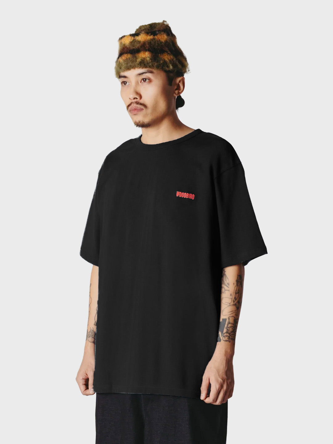Woodbird WBBaine Mono T-Shirt Black – zijkant