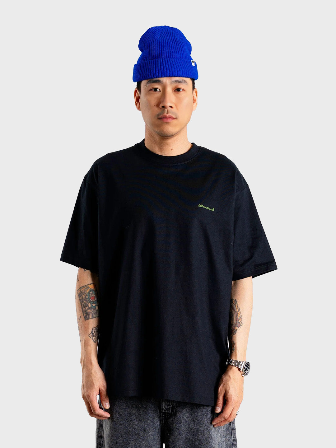 Woodbird t-shirt heren – zwart shirt model voorkant