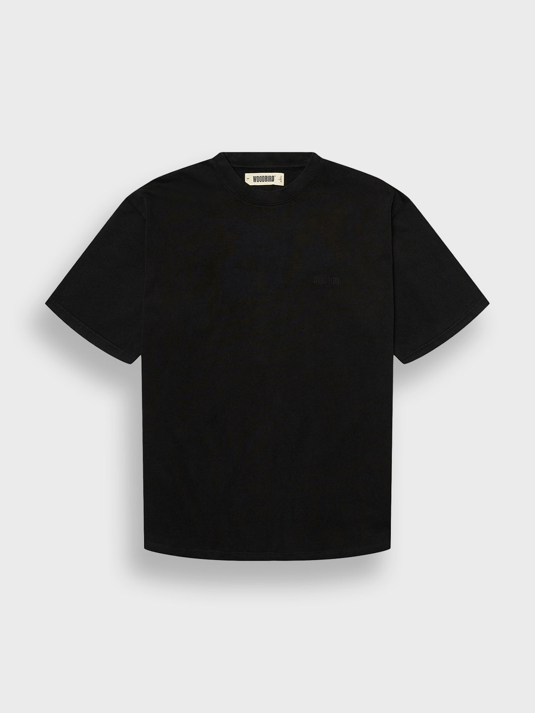 Woodbird WBBaine Warp Acid T-Shirt Black - voorkant