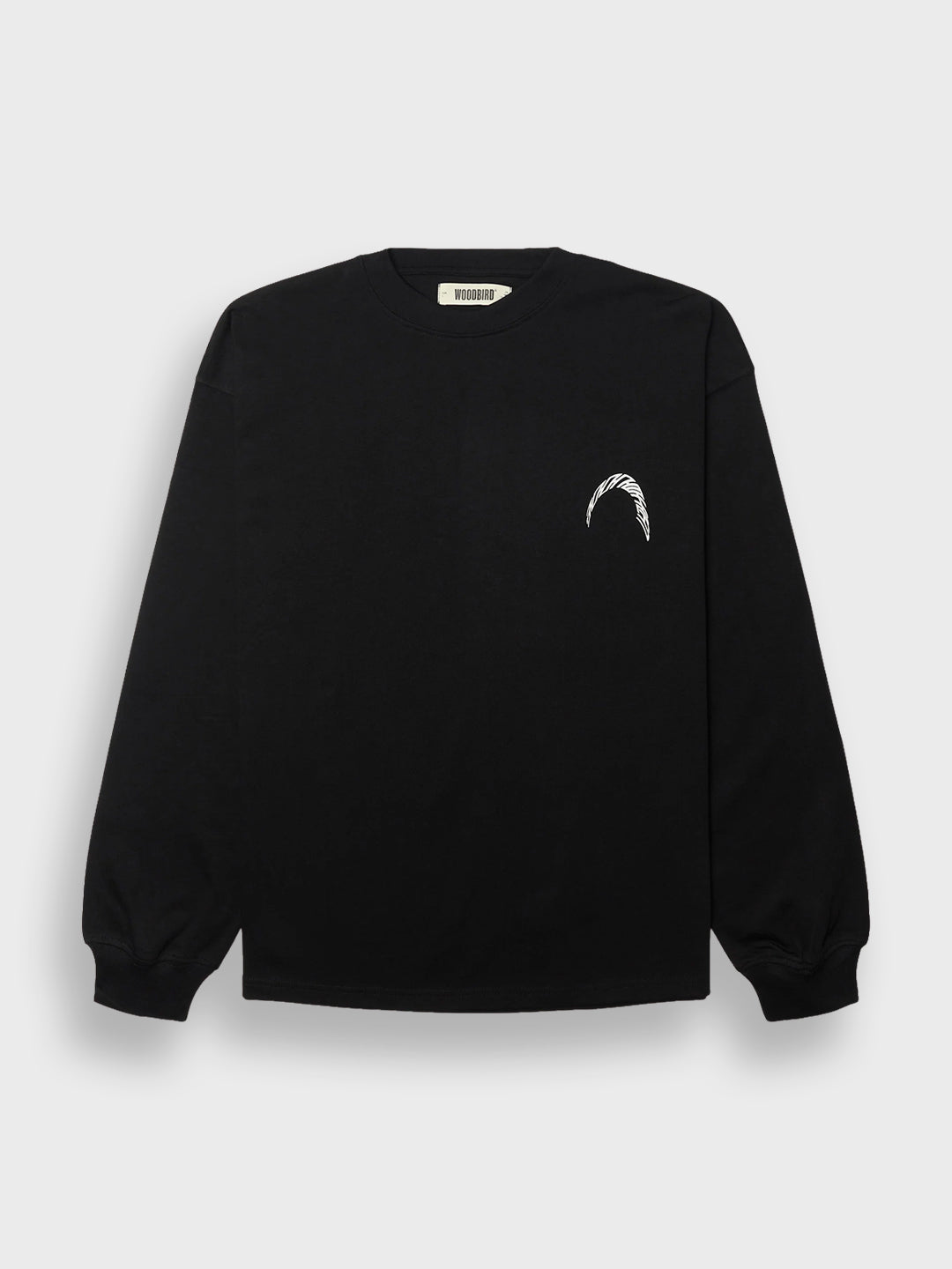 Woodbird WBBeam Warp Longsleeve Black – voorkant
