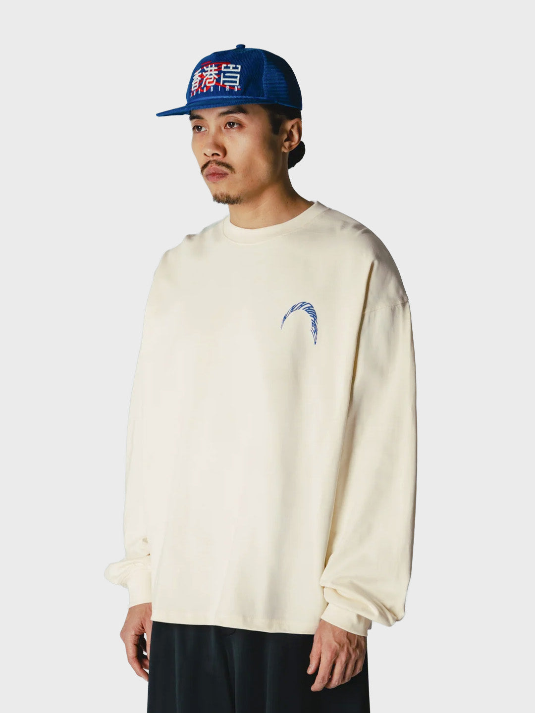 Woodbird WBBeam Warp Longsleeve Off-White – zijkant