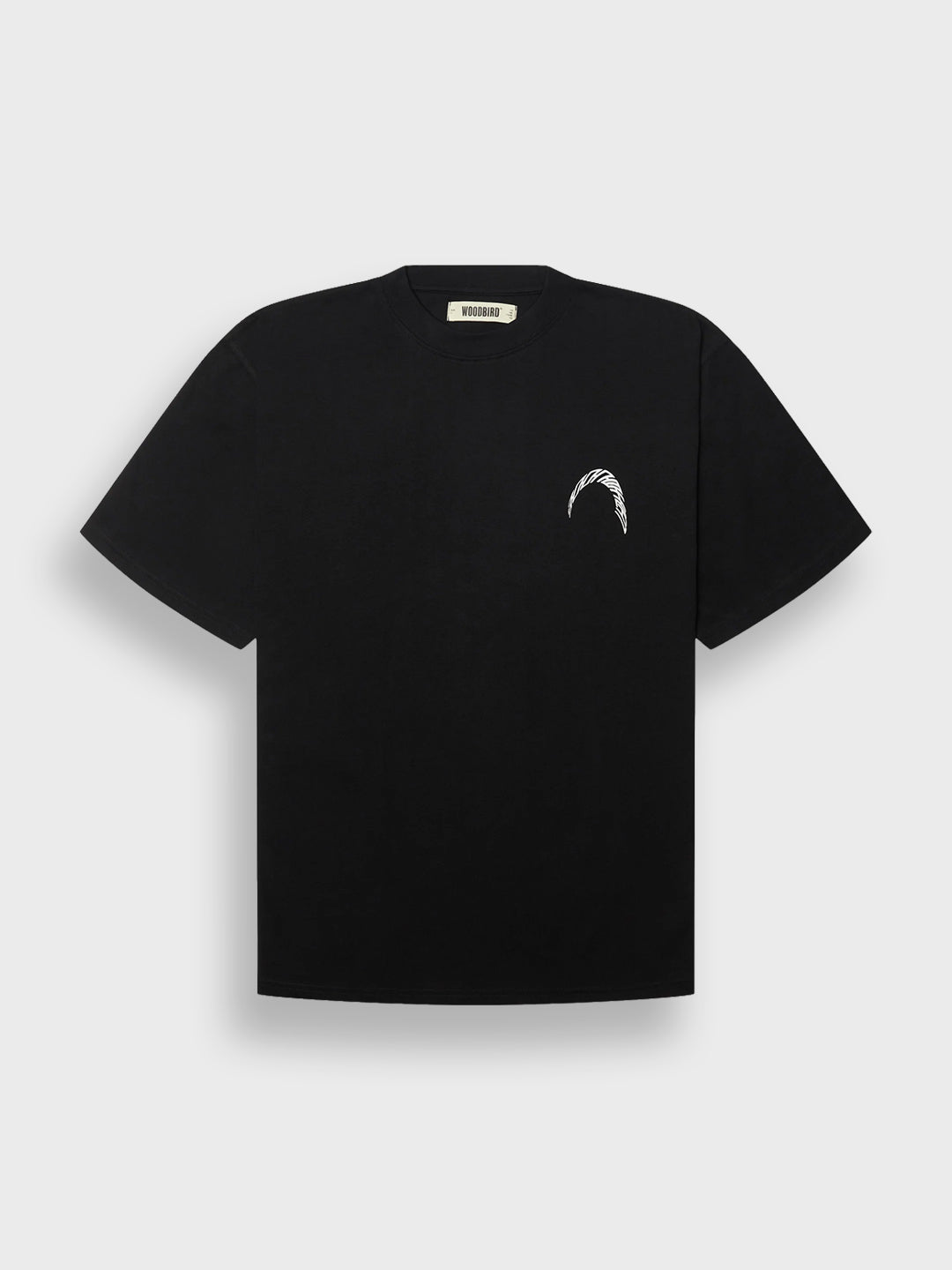 Woodbird WBBaine Warp T-Shirt Black – productfoto voor