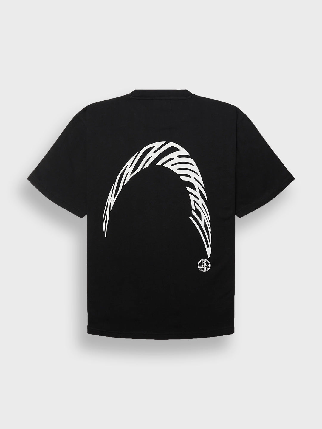 Woodbird WBBaine Warp T-Shirt Black – productfoto achter