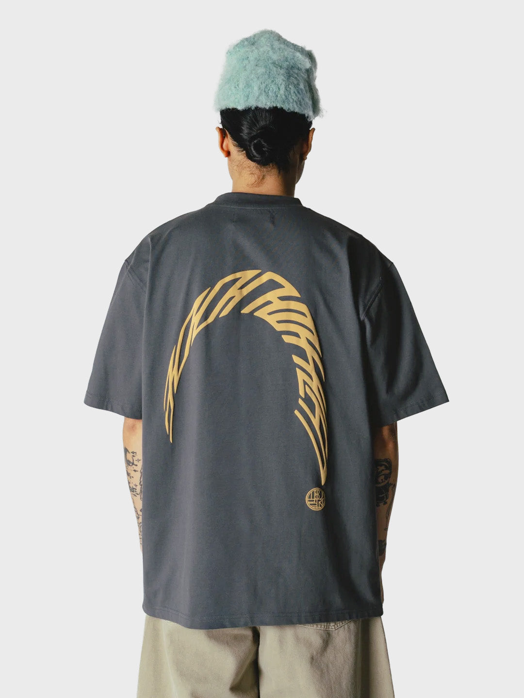 Woodbird WBBaine Warp T-Shirt Slate Blue