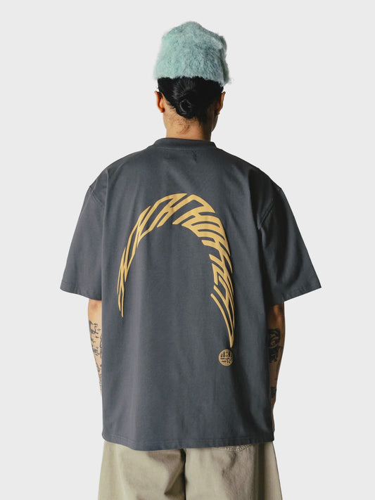 Woodbird WBBaine Warp T-Shirt Slate Blue