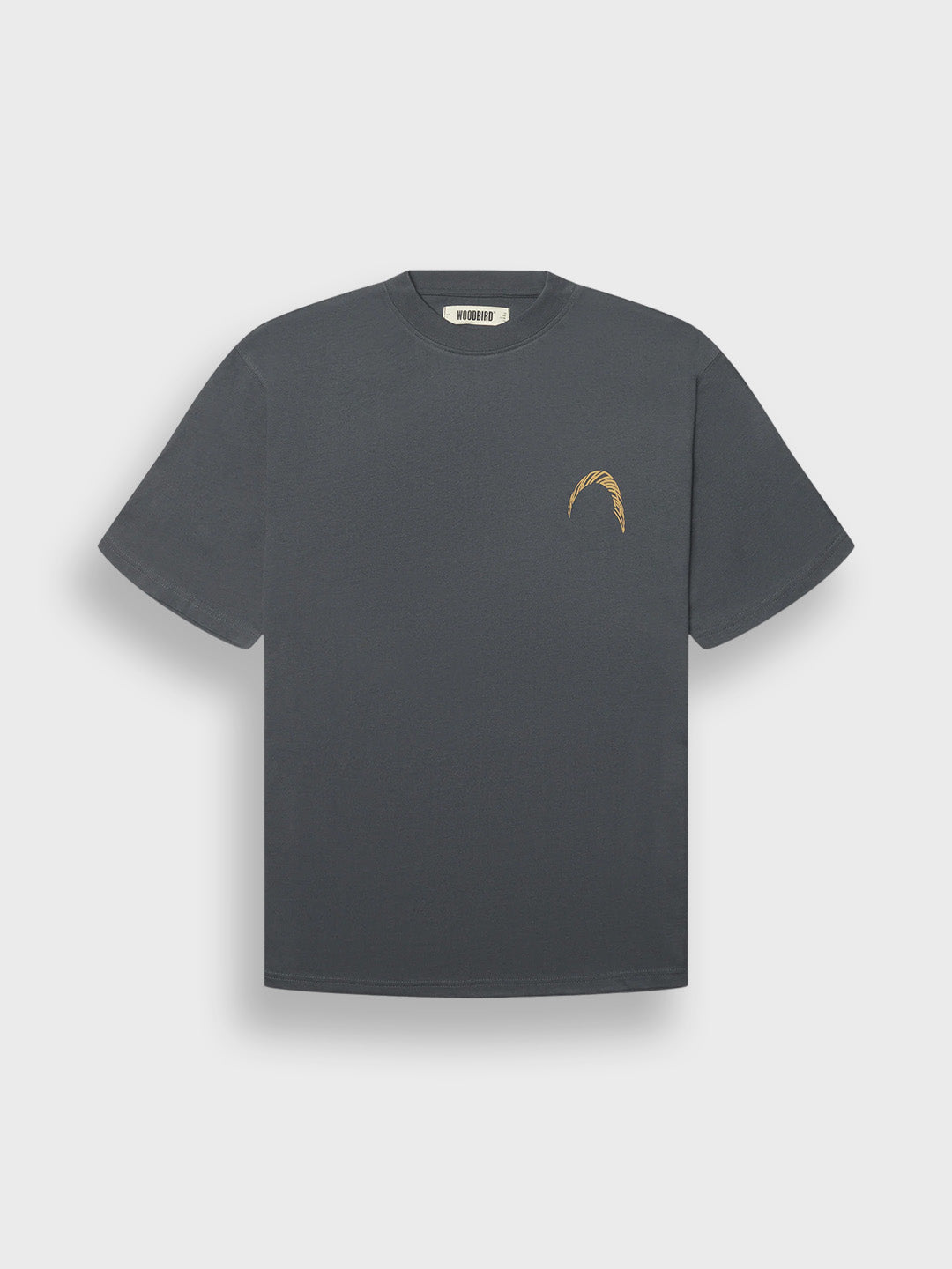 Woodbird WBBaine Warp T-Shirt Slate Blue – productfoto voor