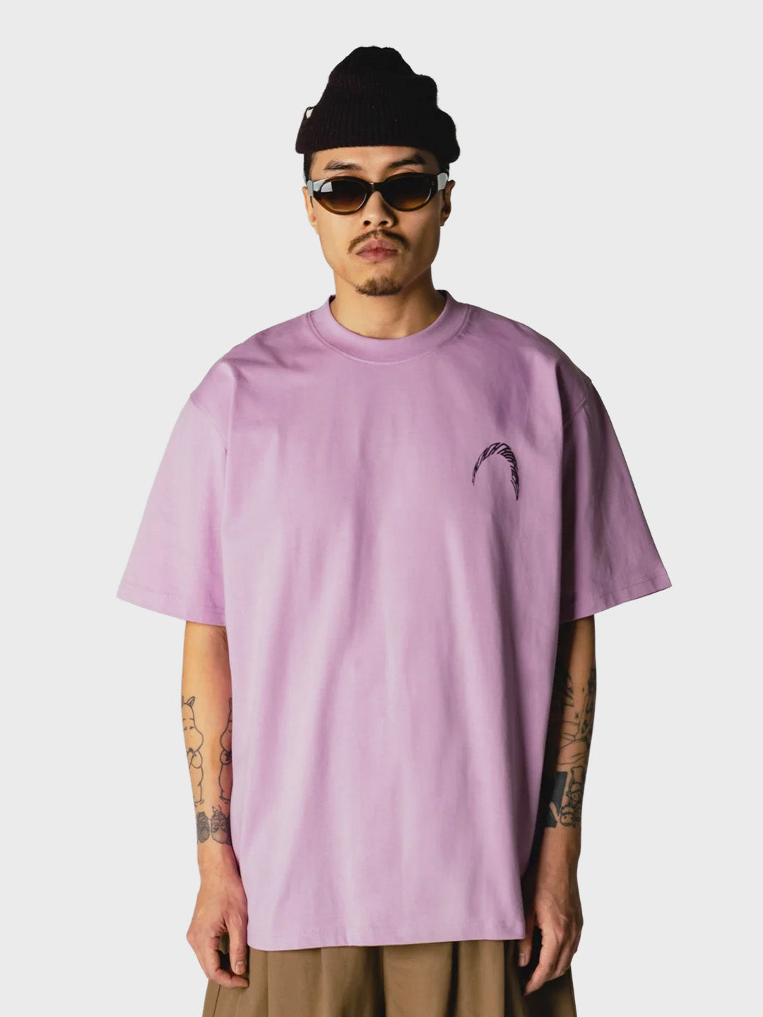 Woodbird WBBaine Warp T-Shirt Violet – voorkant