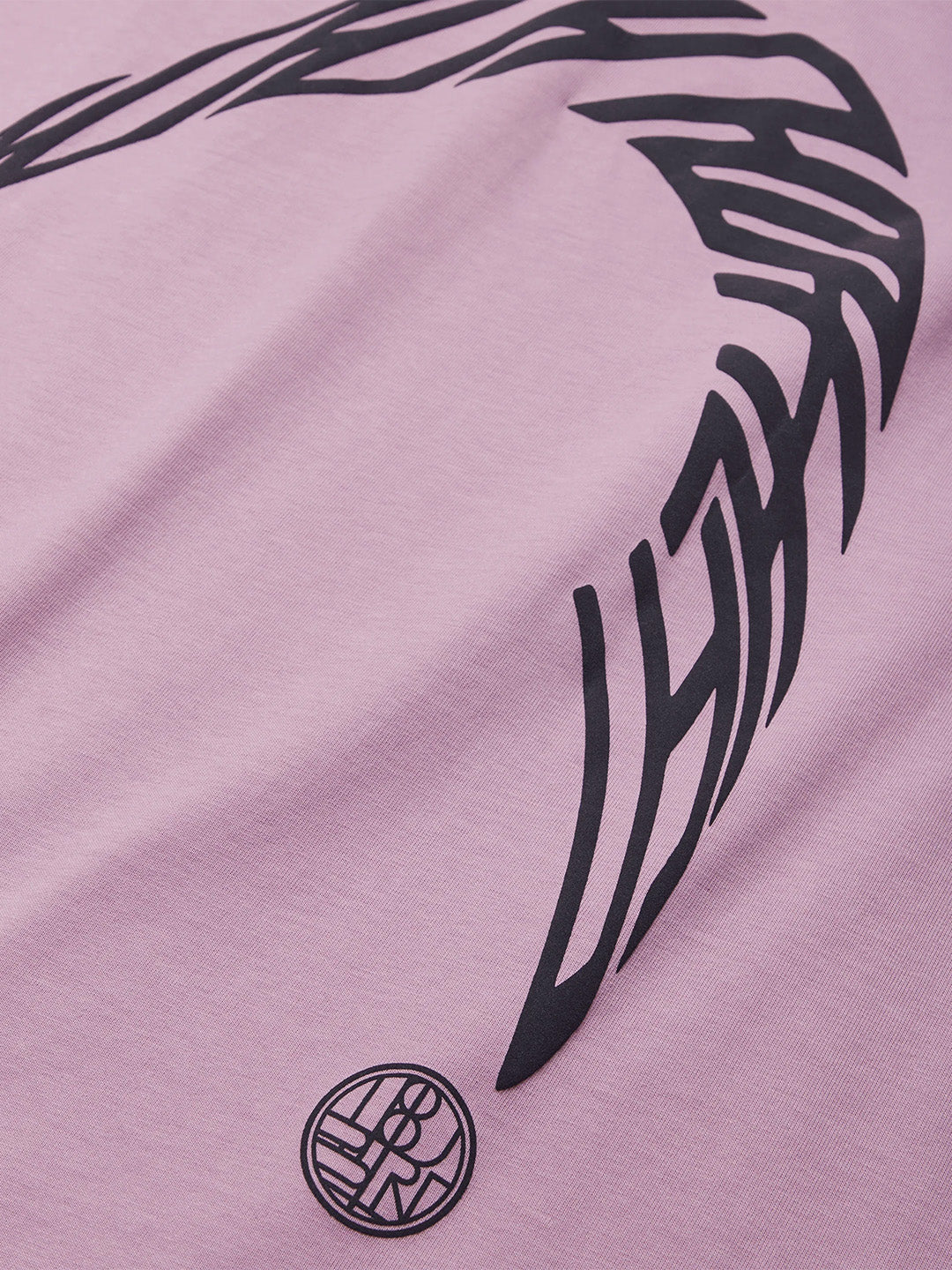 Woodbird WBBaine Warp T-Shirt Violet – close-up