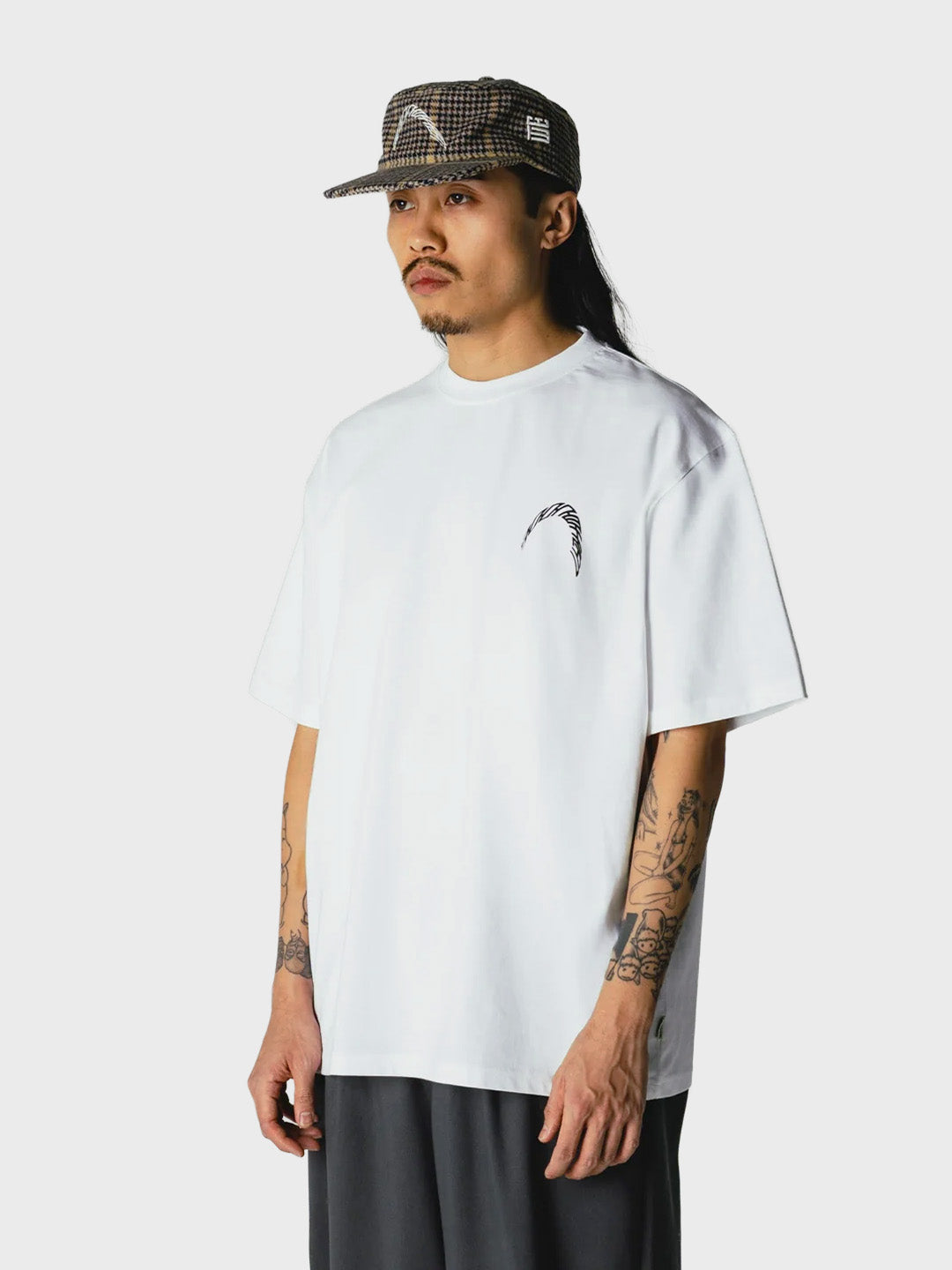 Woodbird WBBaine Warp T-Shirt White – zijkant