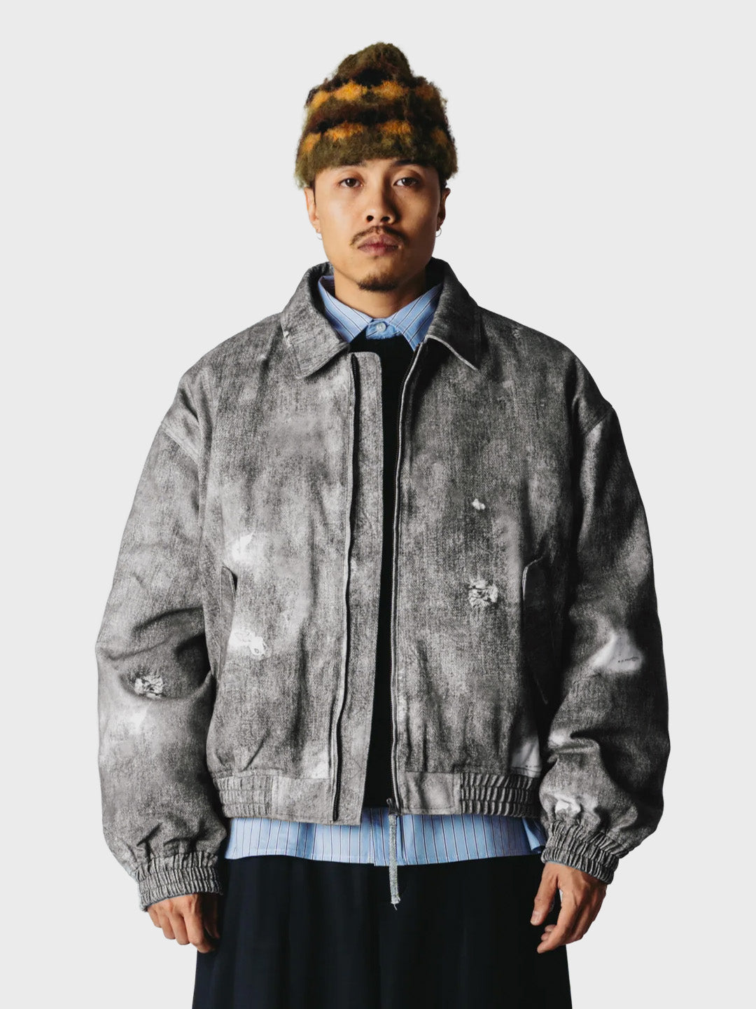 Woodbird WBBao Printed Jacket Grey