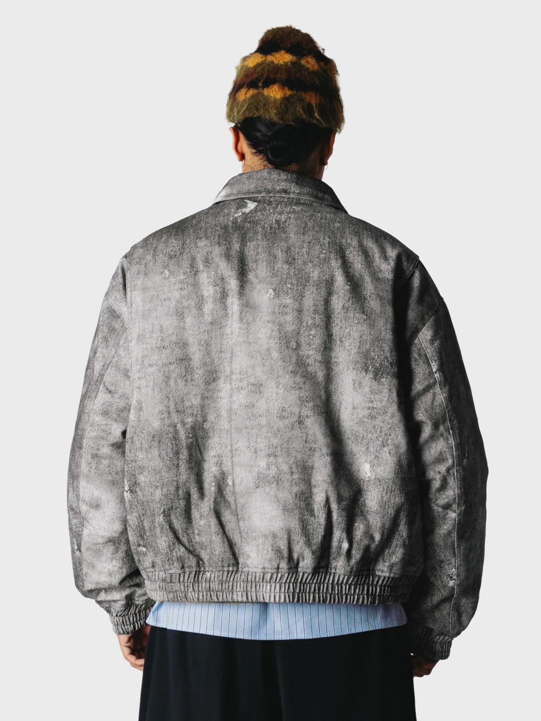 Woodbird WBBao Printed Jacket Grey – achterkant