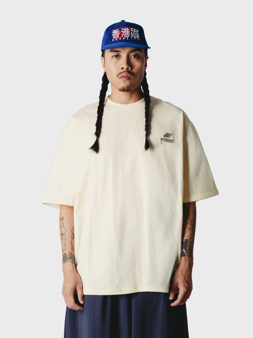 Woodbird WBBeam Action T-Shirt Off-White – voorkant