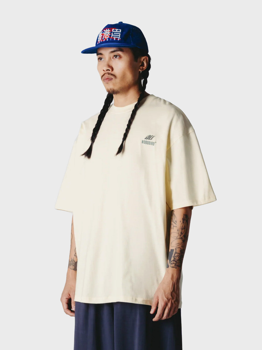 Woodbird WBBeam Action T-Shirt Off-White – zijkant