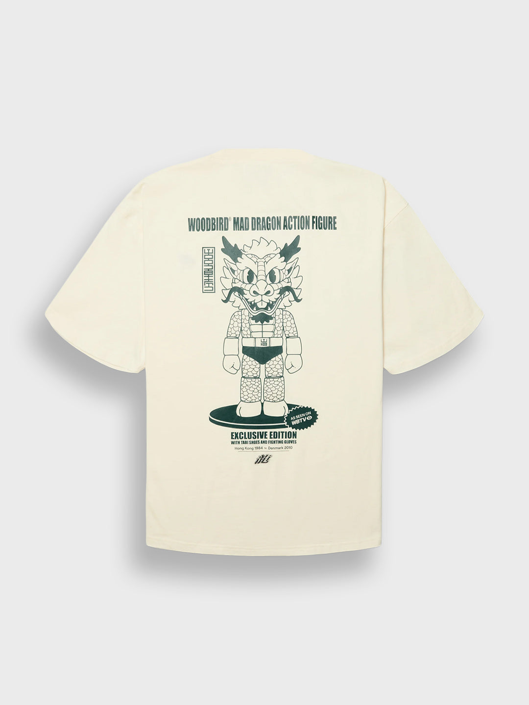 Woodbird WBBeam Action T-Shirt Off-White – productfoto achter