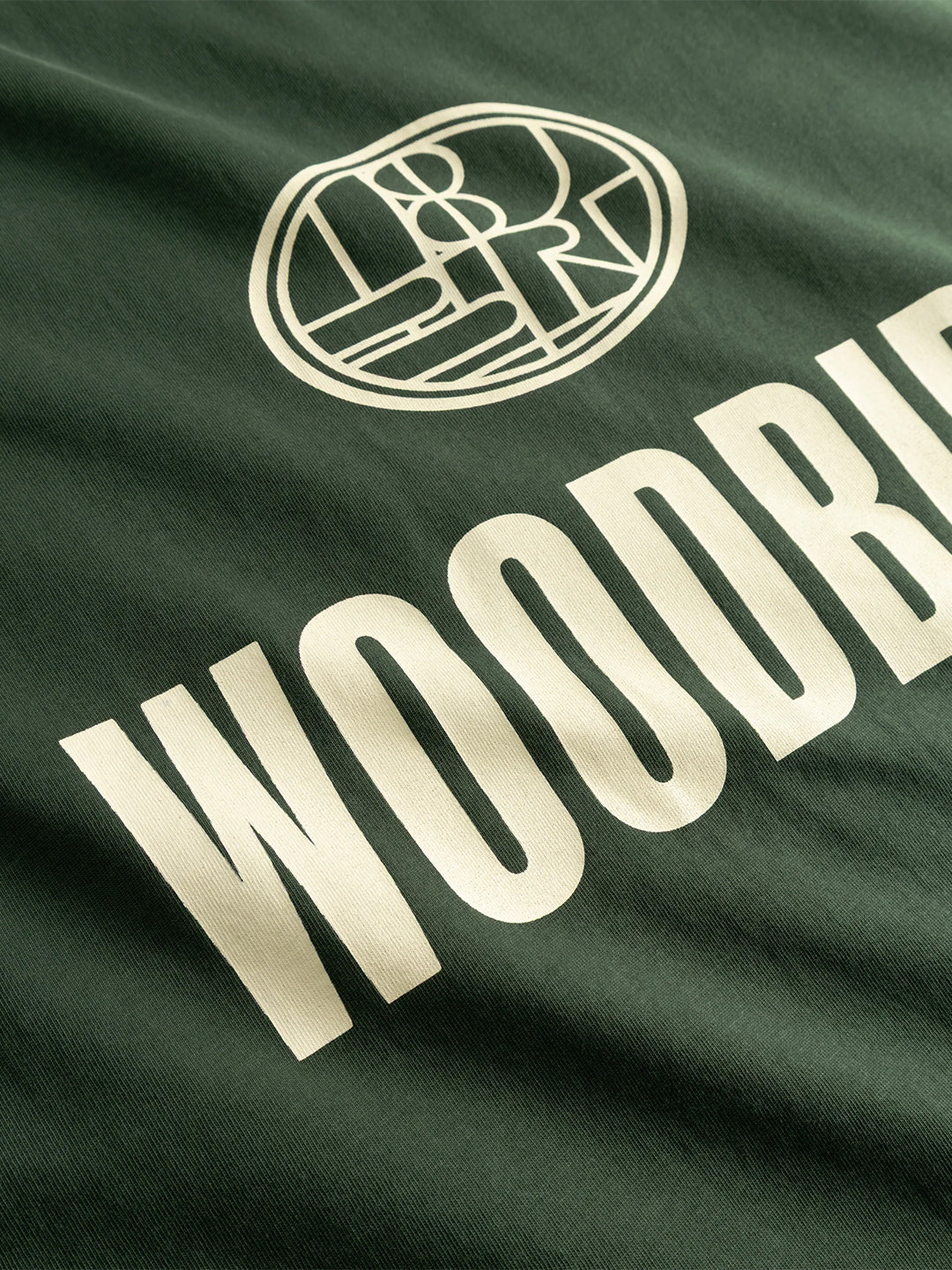 Woodbird WBBeam Nine T-Shirt Pine Green - close-up logo