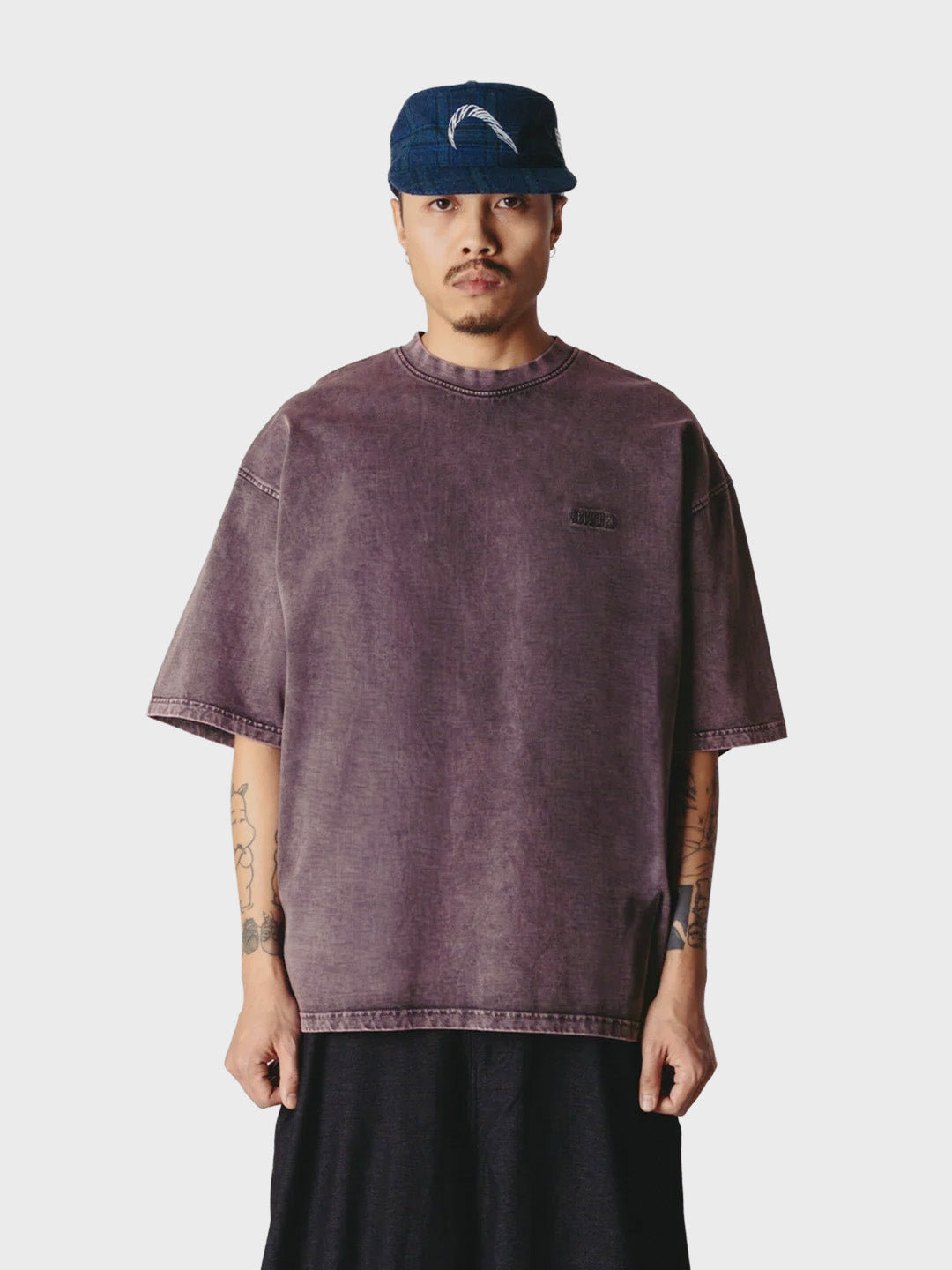 Woodbird WBBeam Tinted T-Shirt Dusty Violet