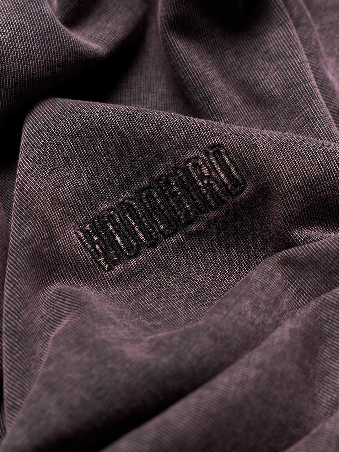 Woodbird WBBeam Tinted T-Shirt Dusty Violet – close-up