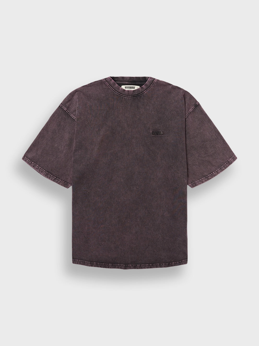 Woodbird WBBeam Tinted T-Shirt Dusty Violet – productfoto voor